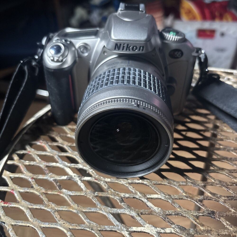 Nikon N55 35mm SLR Film Camera Kit with AF Nikkor 28-80mm Lens – Silver Tested